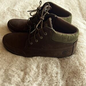 Timberland brown and green chukka boots